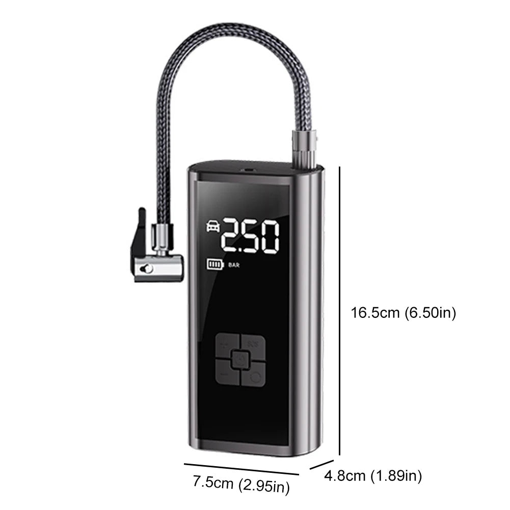 Portable Car Tire Inflator 150PSI with LED Light | مضخة هواء محمولة للسيارة 150 رطل مع إضاءة