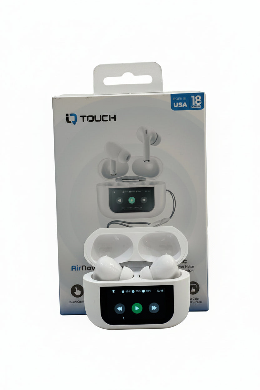 IQTouch LCD Touchscreen Wireless Earbuds with ANC