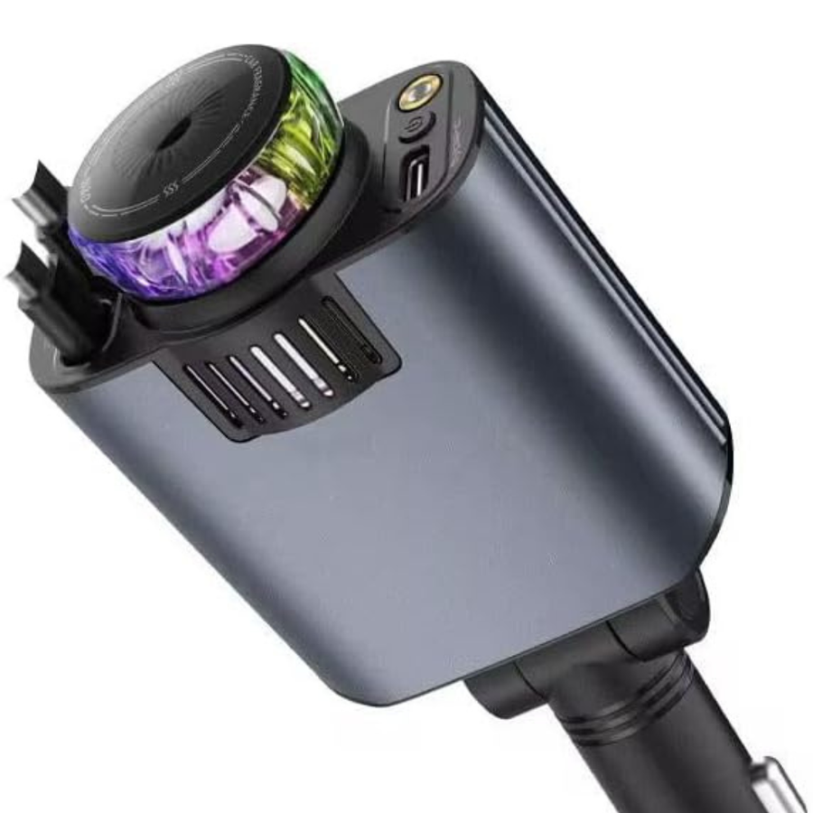 5-in-1 Starlight Car Charger with USB-C Fast Charging & Air Freshener