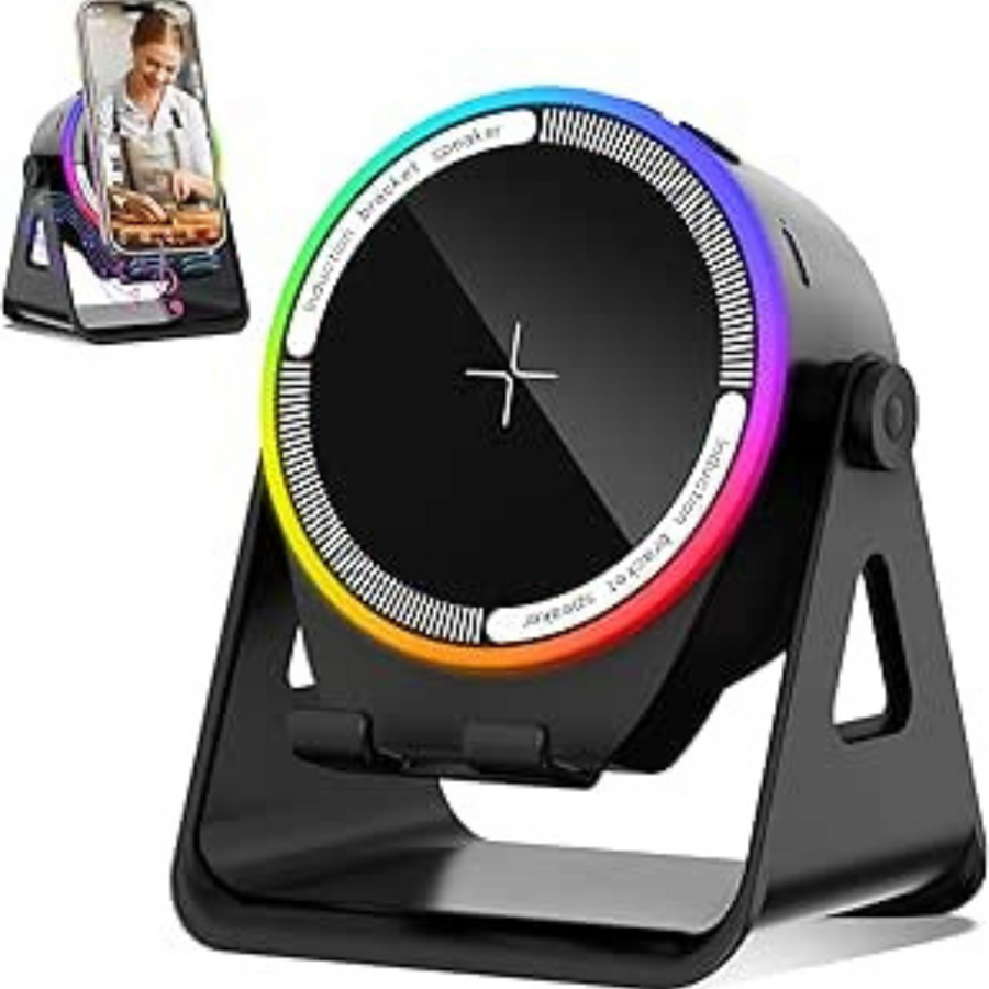 4-in-1 Wireless Speaker With Phone Stand & RGB Lights