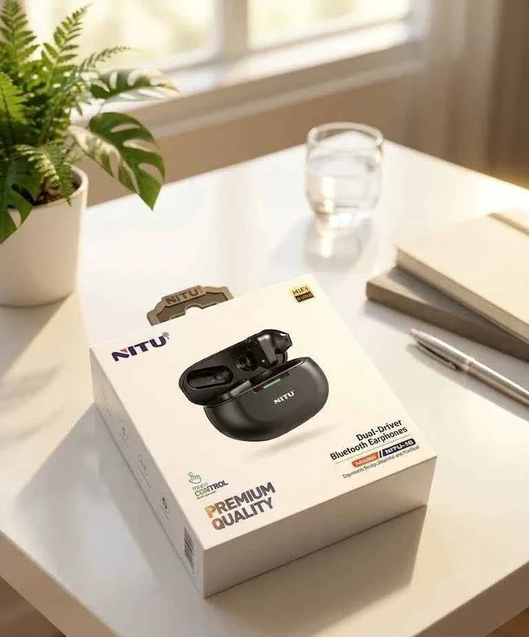 Nitu – Dual-Driver Bluetooth Earphones TWS Earbuds