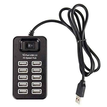 10-Port USB Power Hub – Charge 10 Devices Simultaneously