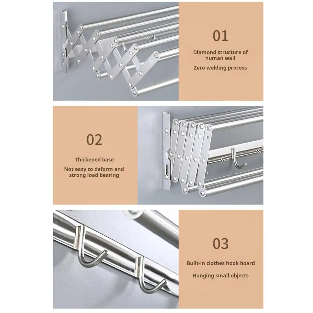 منشر ملابس جداري قابل للطي | Foldable Clothes Drying Rack