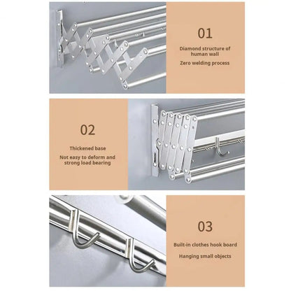 منشر ملابس جداري قابل للطي | Foldable Clothes Drying Rack