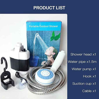 Portable Camping Shower – Rechargeable Electric Pump Outdoor Shower