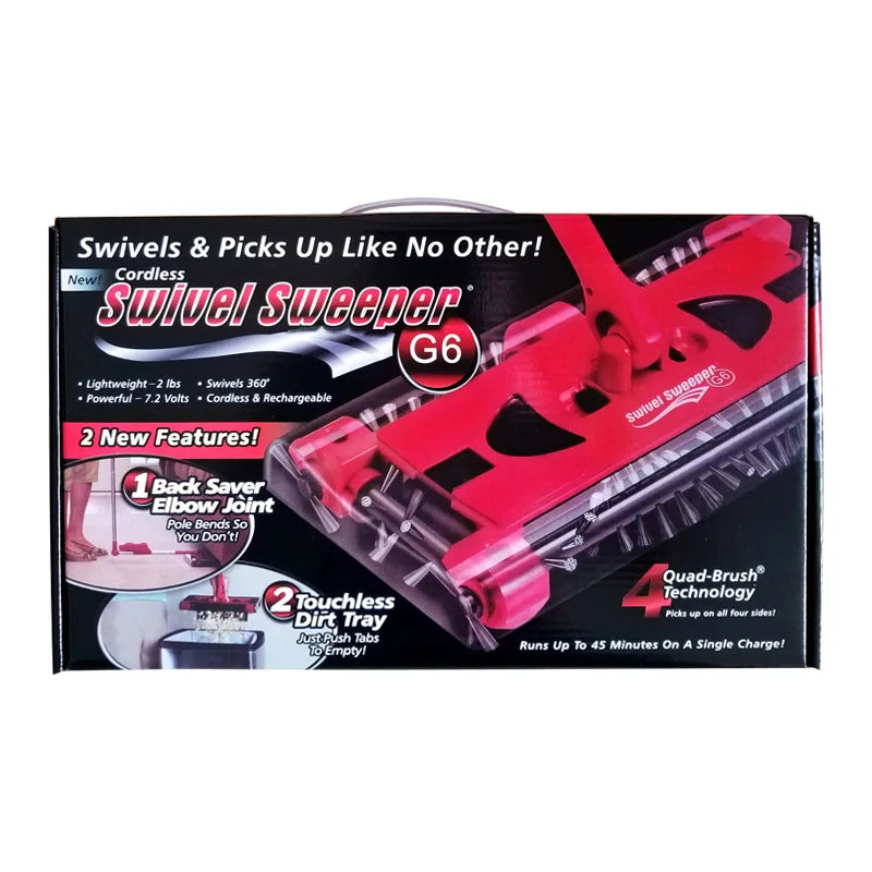 Rechargeable Foldable Hand-Push Electric Sweeper | مكنسة كهربائية يدوية قابلة للطي والشحن
