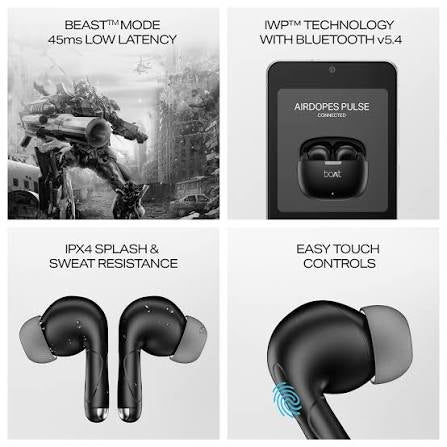 boAt Airdopes Pulse Wireless Earbuds (50H Battery)