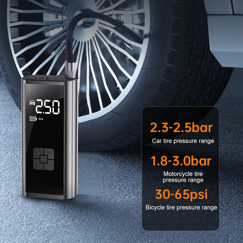 Portable Car Tire Inflator 150PSI with LED Light | مضخة هواء محمولة للسيارة 150 رطل مع إضاءة