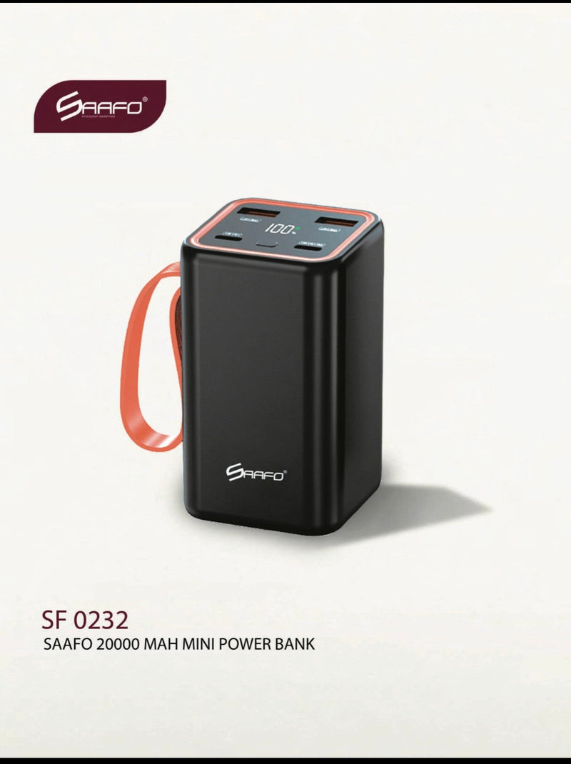SF 0232
SAAFO 20000 MAH MINI POWER BANK