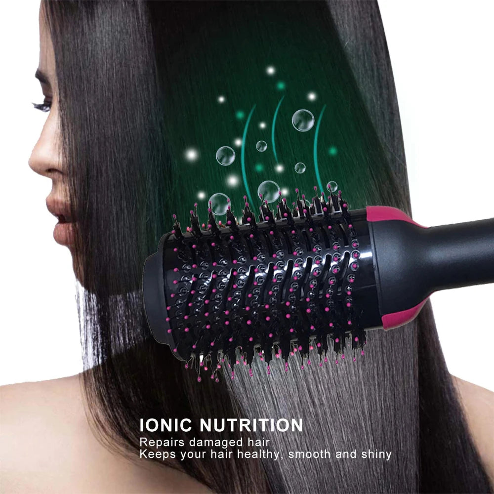 One Step 2-in-1 Rotating Hot Air Brush | Hair Dryer & Volumising Curler Styler