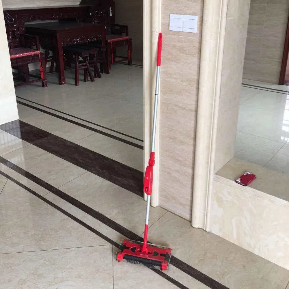 Rechargeable Foldable Hand-Push Electric Sweeper | مكنسة كهربائية يدوية قابلة للطي والشحن