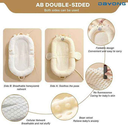 Baby Lounger Sleeping Nest – Double-Sided Suede & Soft Fabric, Newborn