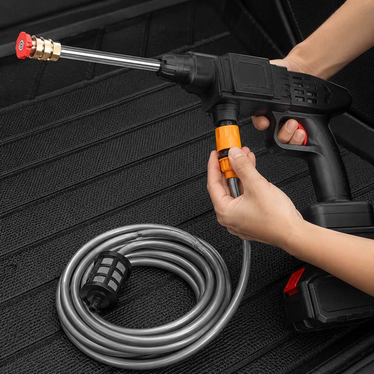 Cordless Car Pressure Washer with Foam Cannon | Portable 24V Power Washer UAE