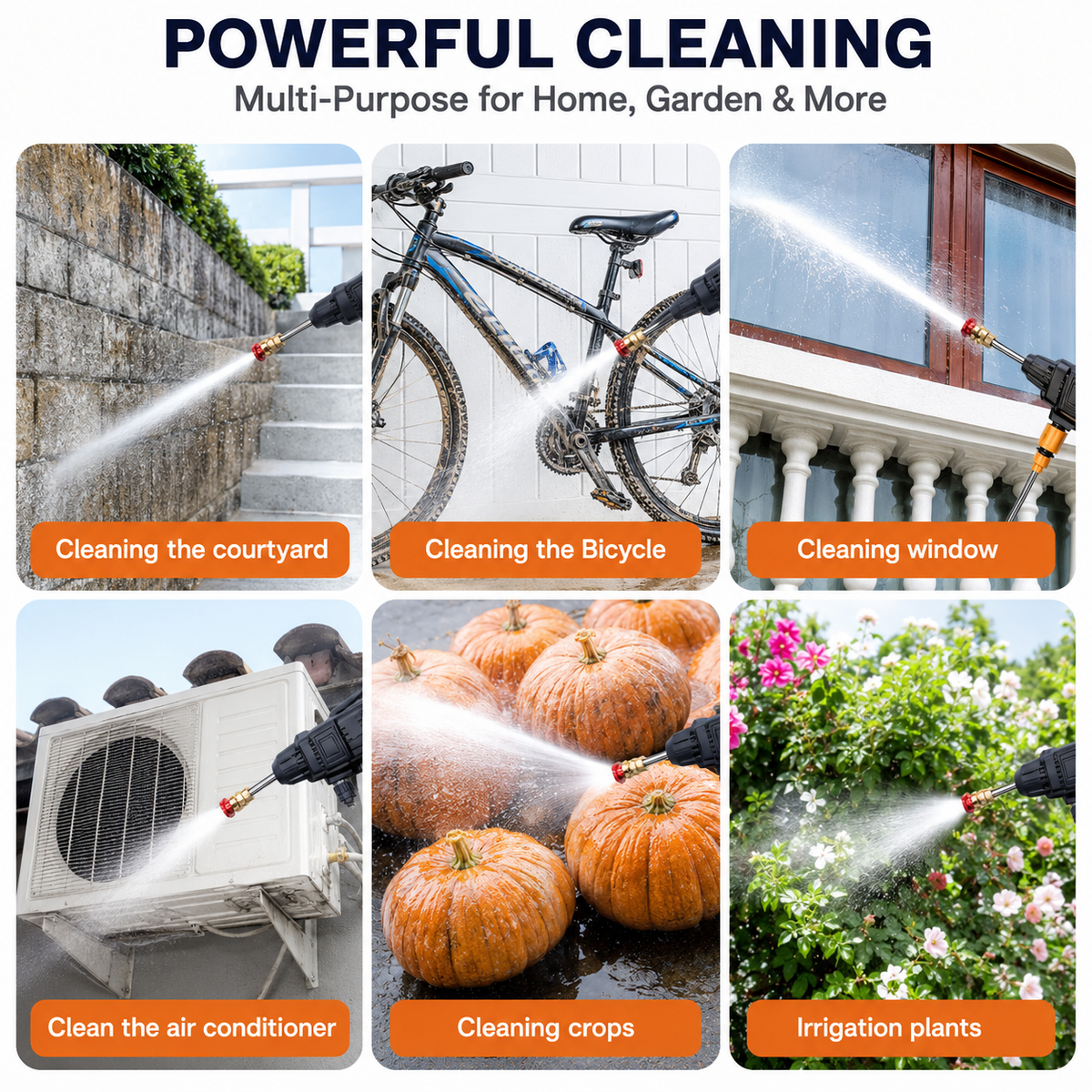 Cordless Car Pressure Washer with Foam Cannon | Portable 24V Power Washer UAE