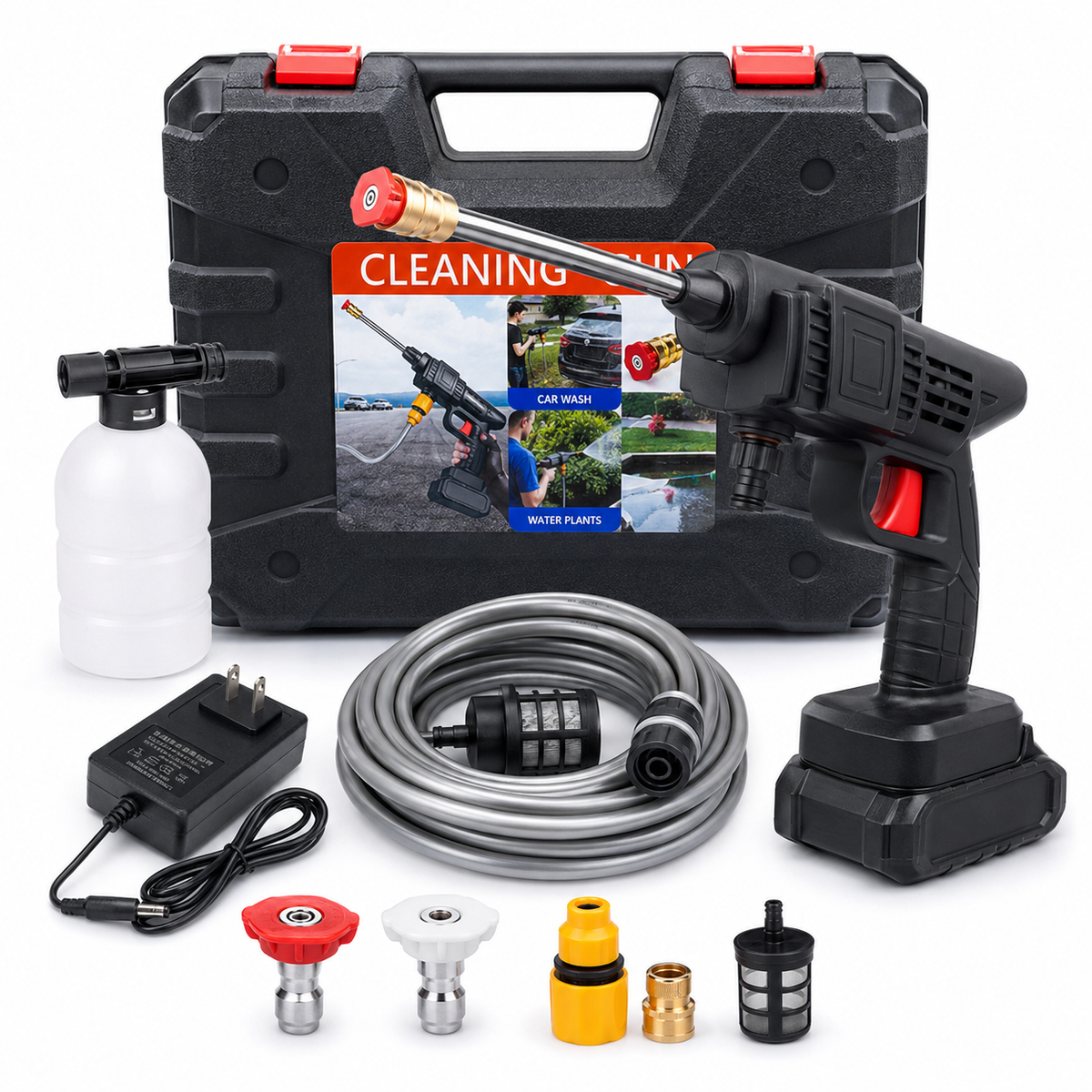 Cordless Car Pressure Washer with Foam Cannon | Portable 24V Power Washer UAE