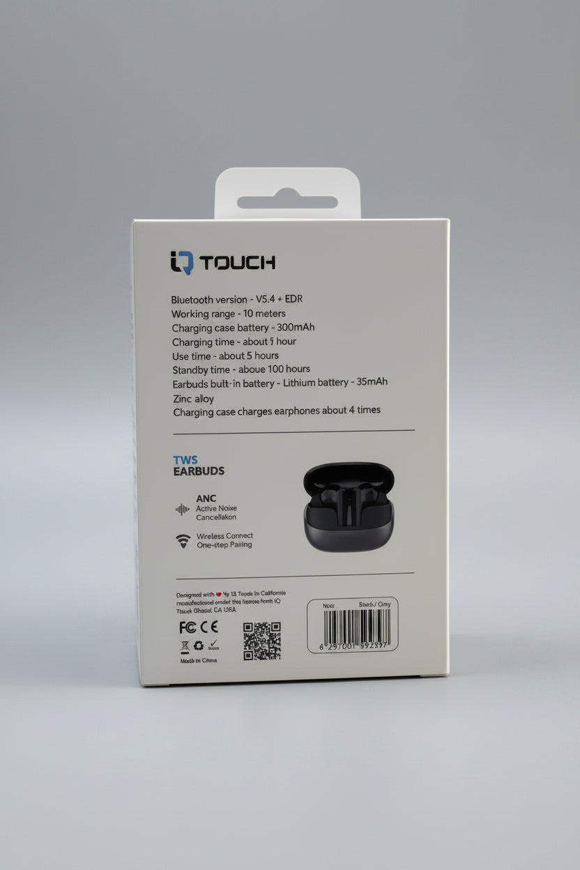 IQTouch Noir Wireless Earbuds with ANC