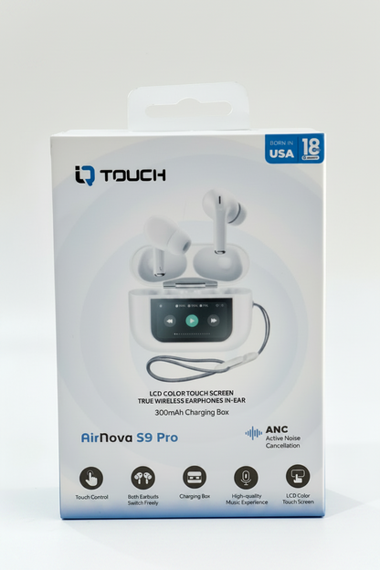 IQTouch LCD Touchscreen Wireless Earbuds with ANC