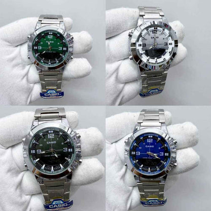 CASIO ANALOGUE DIGITAL MENS STAINLESS STEEL