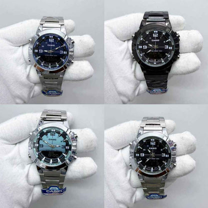 CASIO ANALOGUE DIGITAL MENS STAINLESS STEEL