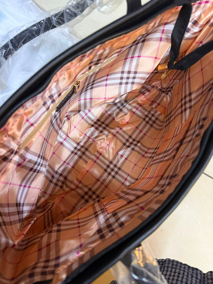 Burberry Inspired Tote Shopper Bag | Classic Check Design | 46×16×29cm