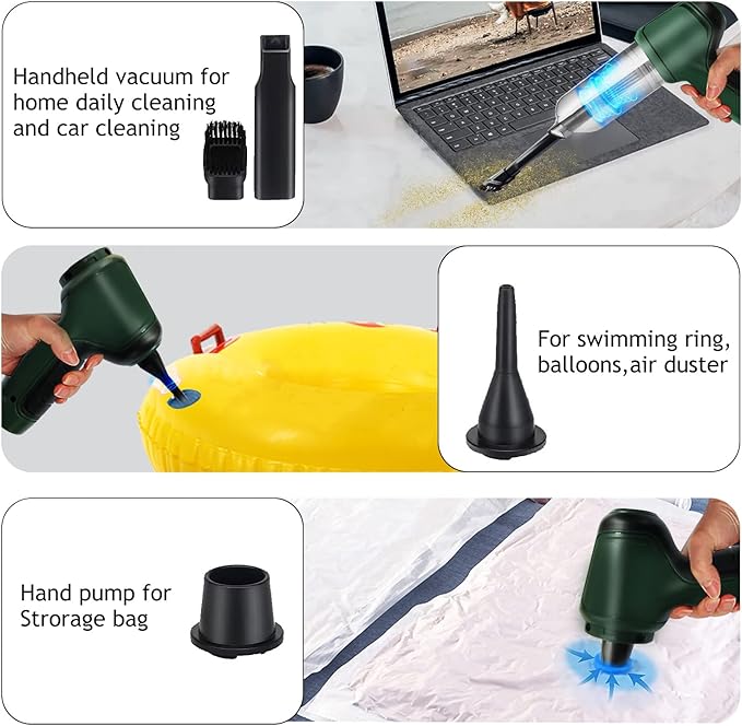 2-in-1 Smart Vacuum & Blower — Handheld Cleaner