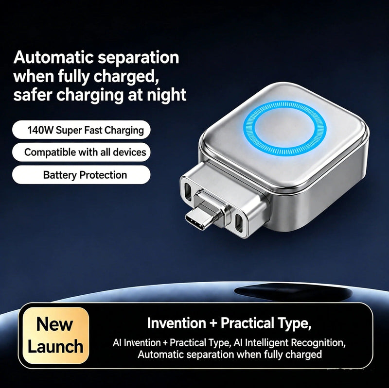 USB-C Auto Eject Fast Charging Adapter with Battery Protection