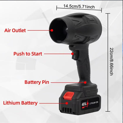 TurboJet™ Cordless Jet Blower — Powerful Air Cleaning & Drying Tool