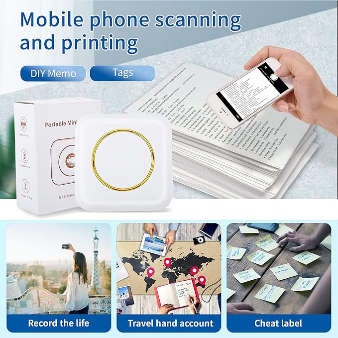 Mini Portable Thermal Printer For Photos & Labels