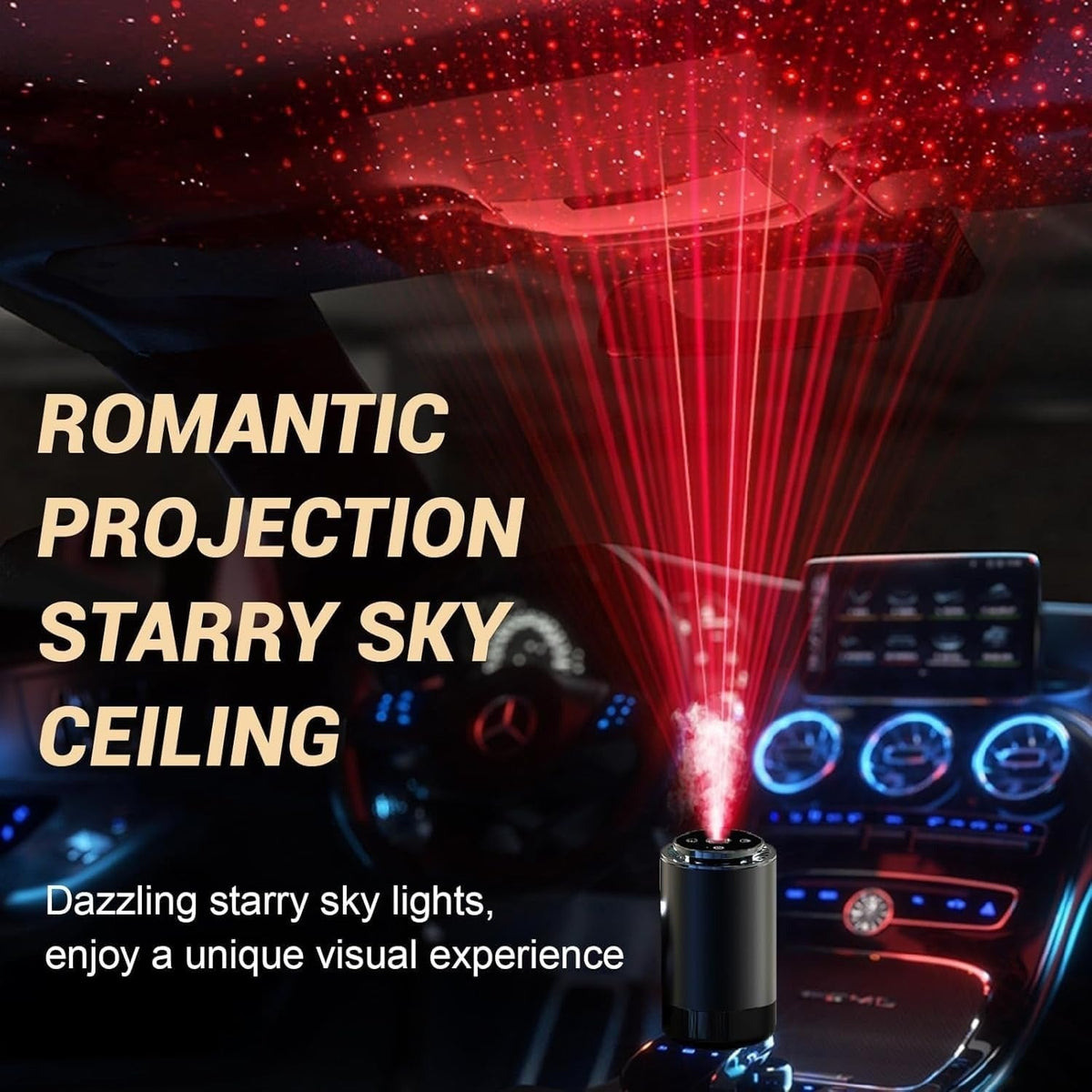 Starry Sky Car Aroma Diffuser with LED Projection Light