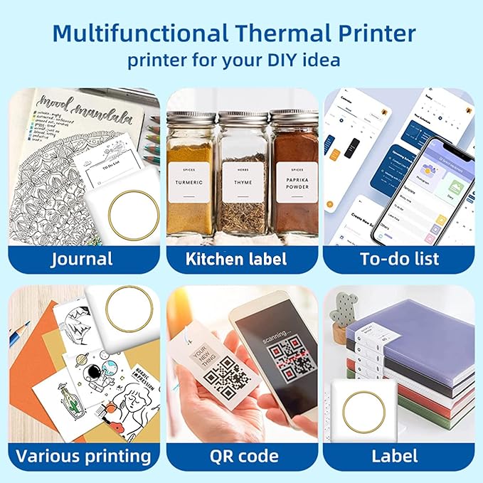 Mini Portable Thermal Printer For Photos & Labels
