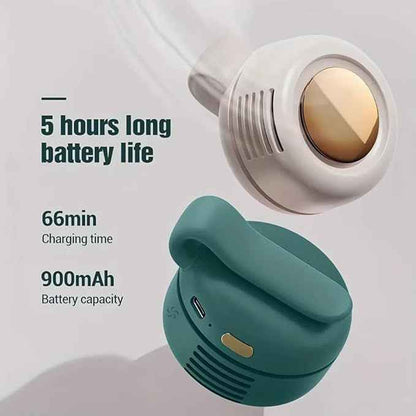 Portable Mini Bladeless Fan – USB Type-C, 5-Hour Battery, Wearable