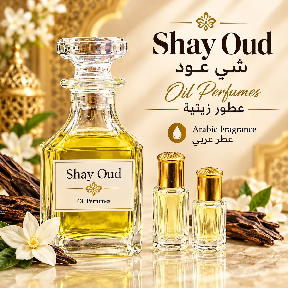 Shay Oud Arabic Oil Perfume | عطر زيت شاي عود