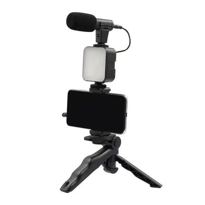 Smartphone & Camera Vlogging Studio Kit – Cold Shoe Mount, Multi-Angle Rig