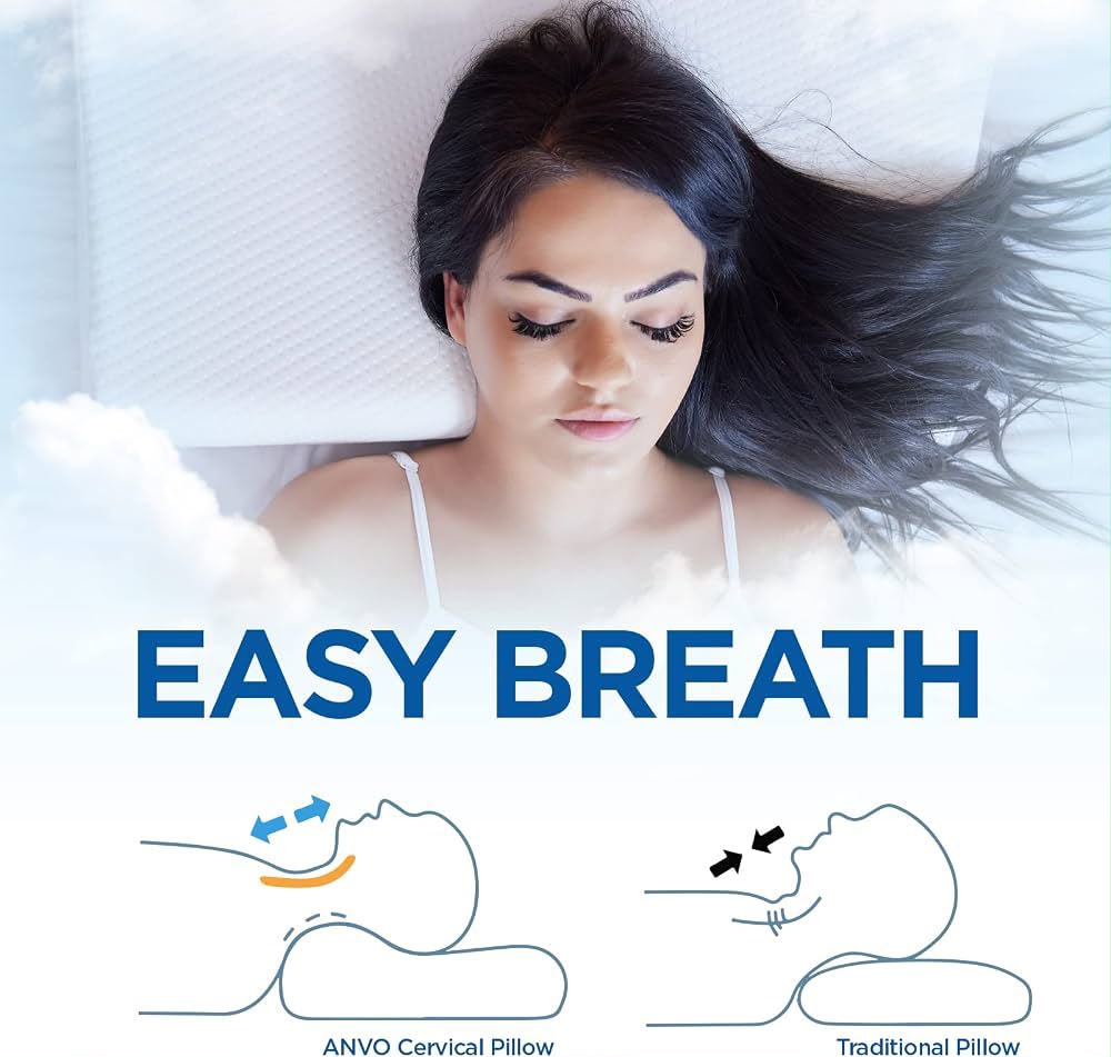 Contour Memory Foam Cervical Pillow | وسادة رقبة طبية من إسفنج الذاكرة